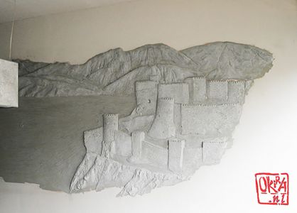 Relief Mural \'Anamur Castle\' By Kira Outembetova (preparation)