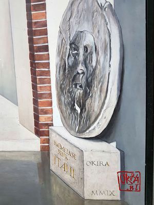 Trompe L`oeil Mural  ` Roman Empire. Itali `  By Kira Outembetova. Fragment The Mouth Of Truth