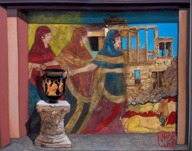Trompe L`oeil Mural `Roman Empire. Greece `  By Kira Outembetova